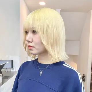 ショート カラー ハイトーン×レイヤー ／遠藤将太のヘアスタイル
