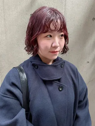ショート カラー パーマ 大橋 芽衣のヘアスタイル