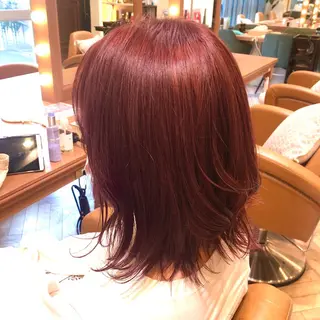 カラー 縮毛矯正 髪質改善 韓国風レイヤー 吉田のヘアスタイル