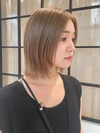ショート ✨艶髪／透明感カラー ミユ💜のヘアスタイル