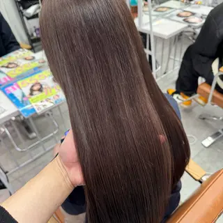 セミロング カラー ヘアアレンジ ブリーチなしカラー /新百合ヶ丘/安形翔のヘアスタイル