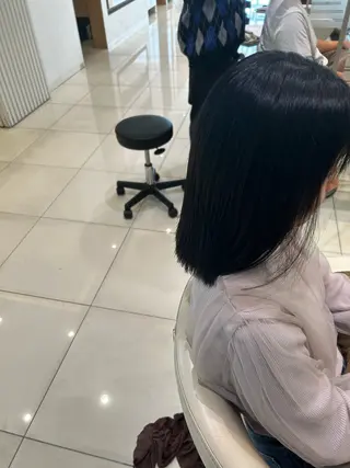 ミディアム カラー 縮毛矯正&髪質改善 西野のヘアスタイル