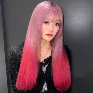 ロング カラー ★デザインカラー ハイトーン ももか★のヘアスタイル