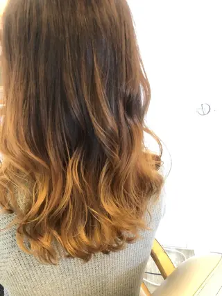 セミロング カラー 髪質改善✨️透明感カ ラー✧*。山下さいみのヘアスタイル