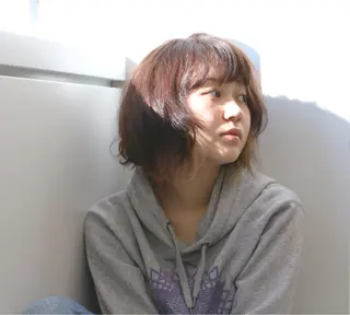 ショート カラー パーマ 髪質改善・縮毛矯正/ 下村陽平のヘアスタイル