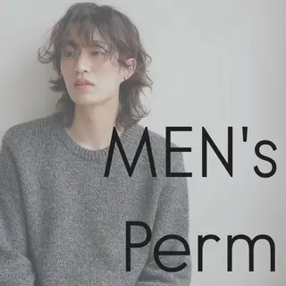 パーマ メンズ 似合わせカット暖色 カラーhiyonaのヘアスタイル