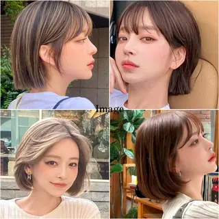 ミディアム nana l 韓国スタイル౨ৎのヘアスタイル