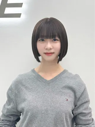 ショート カラー ヘアアレンジ 縮毛矯正🤍 盛れるボブ/ひかりのヘアスタイル