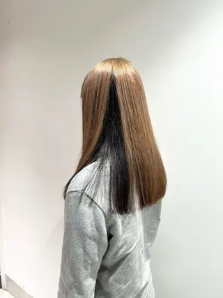 ロング カラー スキバサミを使わない カット🌼唯🌼のヘアスタイル