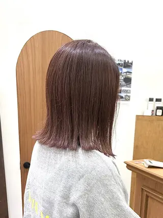 ミディアム カラー ヘアアレンジ ハル🌸柔色/ ブリーチなし/艶髪のヘアスタイル