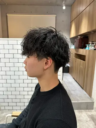 パーマ メンズ 💎メンズカット ／フェザー／細野💎のヘアスタイル