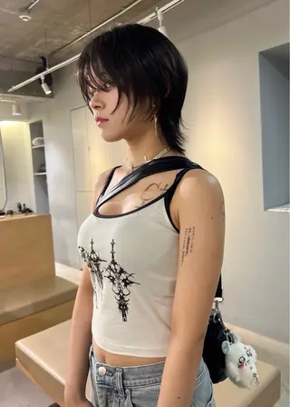 ショート カラー MARU パーマ/レイヤーのヘアスタイル