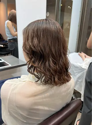 ミディアム 🌿朝5分でお洒落 パーマスタイル🌿のヘアスタイル