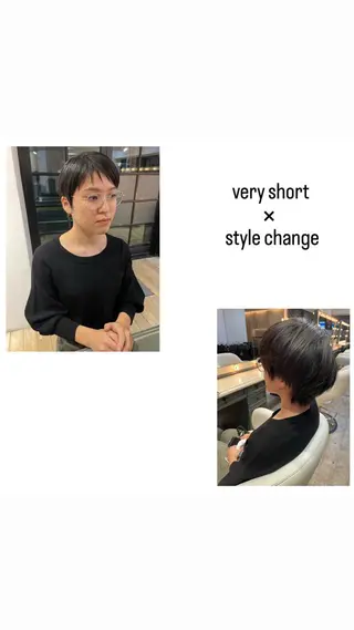 ショート カラー パーマ ヘアアレンジ メンズ キッズ ネイル マツエク・マツパ アイブロウ hiro【沿線で叶う 似合わせhair】のヘアスタイル