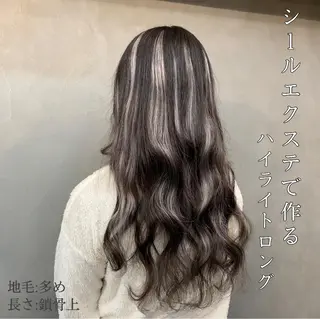 ロング カラー ❤️‍🔥シールエク ＋カラー京❤️‍🔥のヘアスタイル