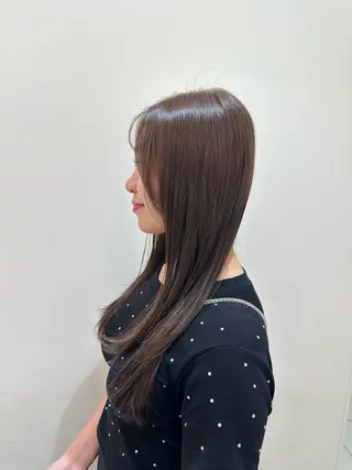 ロング カラー タイトボブ個性派カラ ーAKANEのヘアスタイル