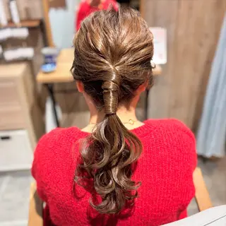 ロング カラー ヘアアレンジ 【艶髪、髪質改善】 KAHOのヘアスタイル