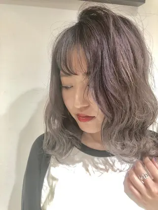 ミディアム カラー 店長 小池アキトのヘアスタイル
