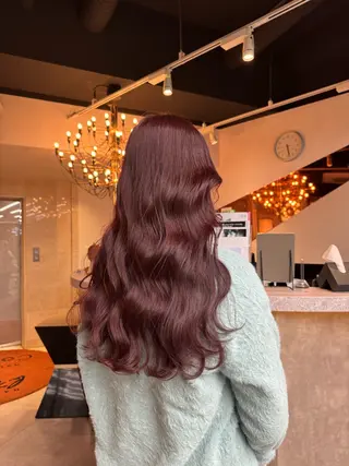 ロング カラー ヘアアレンジ 韓国×艶髪 さきのヘアスタイル