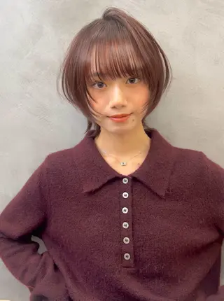 ショート ブリーチなしWカラー /レイヤー/設樂彩乃のヘアスタイル