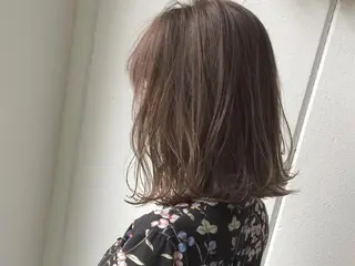 ミディアム カラー パーマ ヘアアレンジ 【公式】amble luxe池袋東口🩷のヘアスタイル