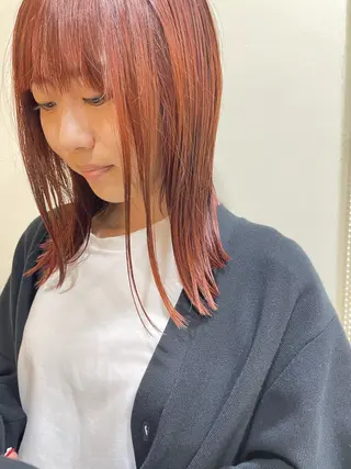 ミディアム カラー レイヤー／似合わせ TAKUYAのヘアスタイル