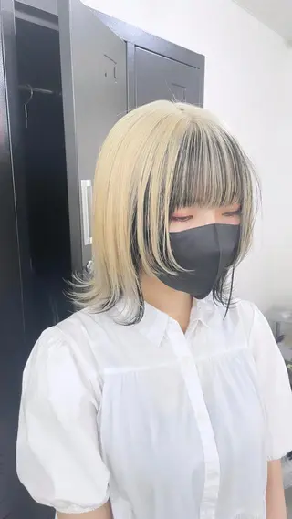 ミディアム カラー パーマ ヘアアレンジ メンズ キッズ ネイル マツエク・マツパ アイブロウ エビスザキレン／メン ズ／心斎橋🌳のヘアスタイル