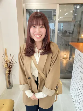 セミロング 川野 彩海のヘアスタイル