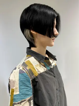 ショート カラー ヘアアレンジ 【姫カット】 ナカムラコウキのヘアスタイル