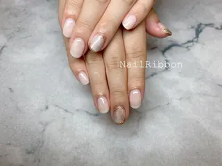 ネイル ネイルリボン 受付スタッフのネイルデザイン