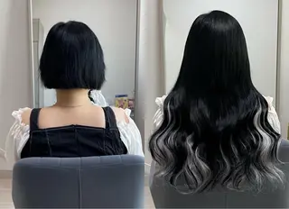 ロング 🎀韓国スリムタッキ 羽エクステ🎀kiiのヘアスタイル