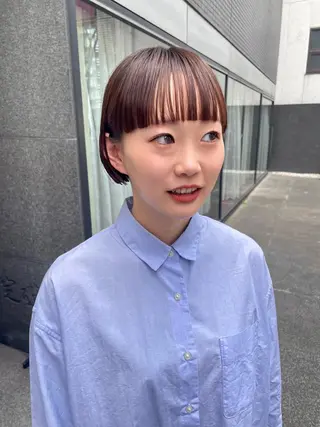 ミディアム カラー パーマ ヘアアレンジ メンズ キッズ ネイル マツエク・マツパ アイブロウ tatsumi/ボブ ウルフ/レイヤーのヘアスタイル