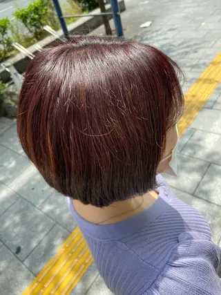 ショート カラー Olive 南森町店 酸性縮毛矯正のヘアスタイル