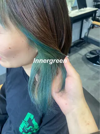 ミディアム カラー プルエクステ/インナ ーカラー🦊はるなのヘアスタイル