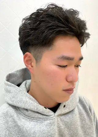 ショート パーマ メンズ 縮毛矯正/ 似合わせ/古津遼平のヘアスタイル
