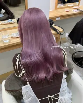セミロング カラー ミルキーな暖色 🩰 girly ♡ ノアのヘアスタイル