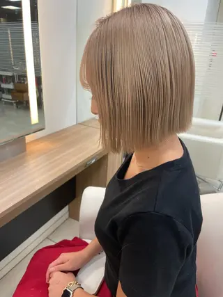 ミディアム カラー カーリーパーマ/ 透明ｶﾗｰ/MIKUのヘアスタイル