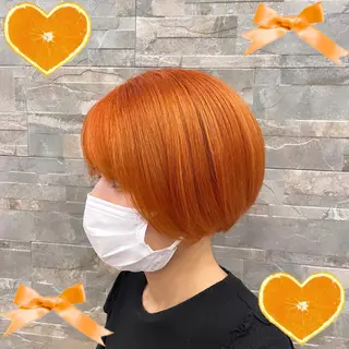 ショート カラー 梅田美容室/ ウルフカットのヘアスタイル