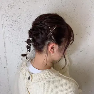ミディアム カラー パーマ ヘアアレンジ メンズ マツエク・マツパ ボブ/レイヤー/ nanamiのヘアスタイル