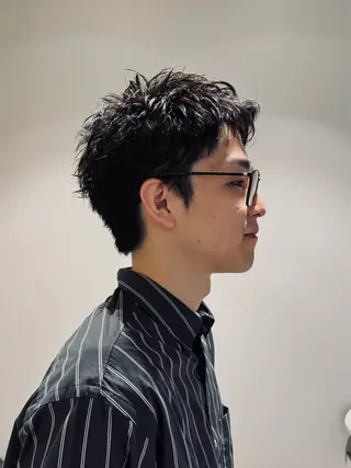 ショート パーマ メンズ メンズ特化 丸山 航輝のヘアスタイル