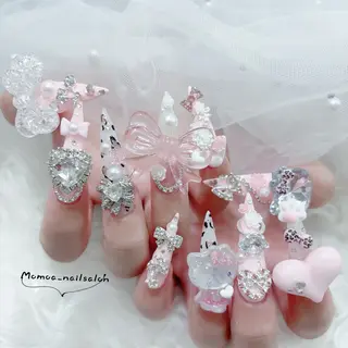 ネイル MoMoA Nail ネイル長さ出し専門店のネイルデザイン