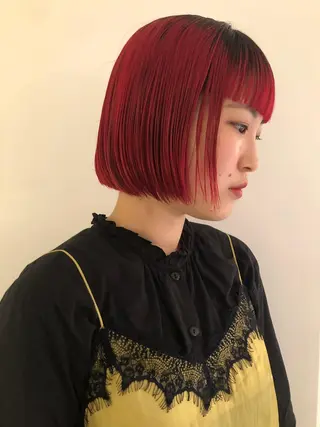 カラー ブリーチカラー🎀 韓国風/寺門美優のヘアスタイル