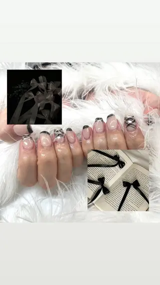 ネイル honoka池袋🎀 ガーリーネイル🤍のネイルデザイン
