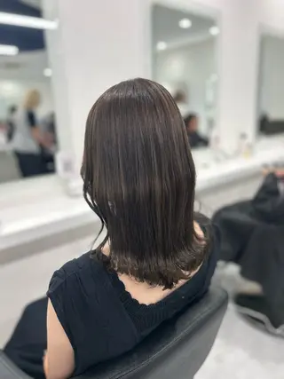 セミロング カラー 渋谷人気1位✨カラー 縮毛、髪質改善のヘアスタイル
