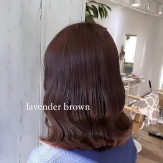 ミディアム ピンク・ラベンダー/ レイヤー/NANAのヘアスタイル