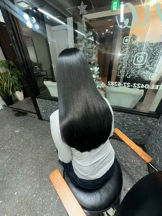 ロング カラー パーマ 髪質改善⭐️縮毛矯正 中野⭐️Rinaのヘアスタイル