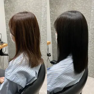 ミディアム カラー 髪質改善ヘアケア 艶髪特化/上田のヘアスタイル