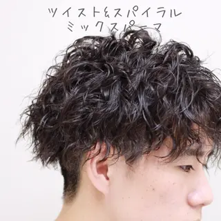 パーマ メンズ 髪質改善タムラ アユコのヘアスタイル