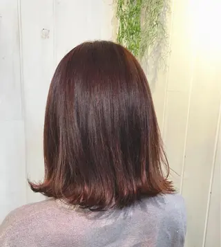 ミディアム カラー ヘアアレンジ レイヤーカット✖️ 柔らかベージュカラーのヘアスタイル