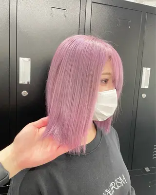 ミディアム カラー 【美髪ハイトーン】 髪質改善/大和🎀のヘアスタイル